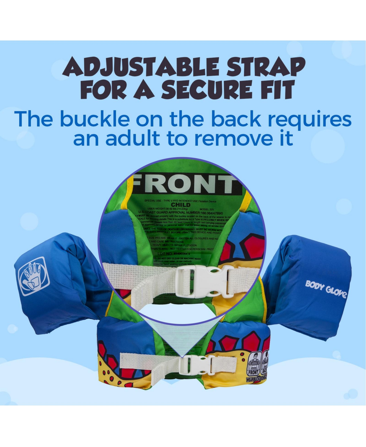 Body Glove Paddle Pals Life Jacket - Uscg Approved Kids Swim Vest