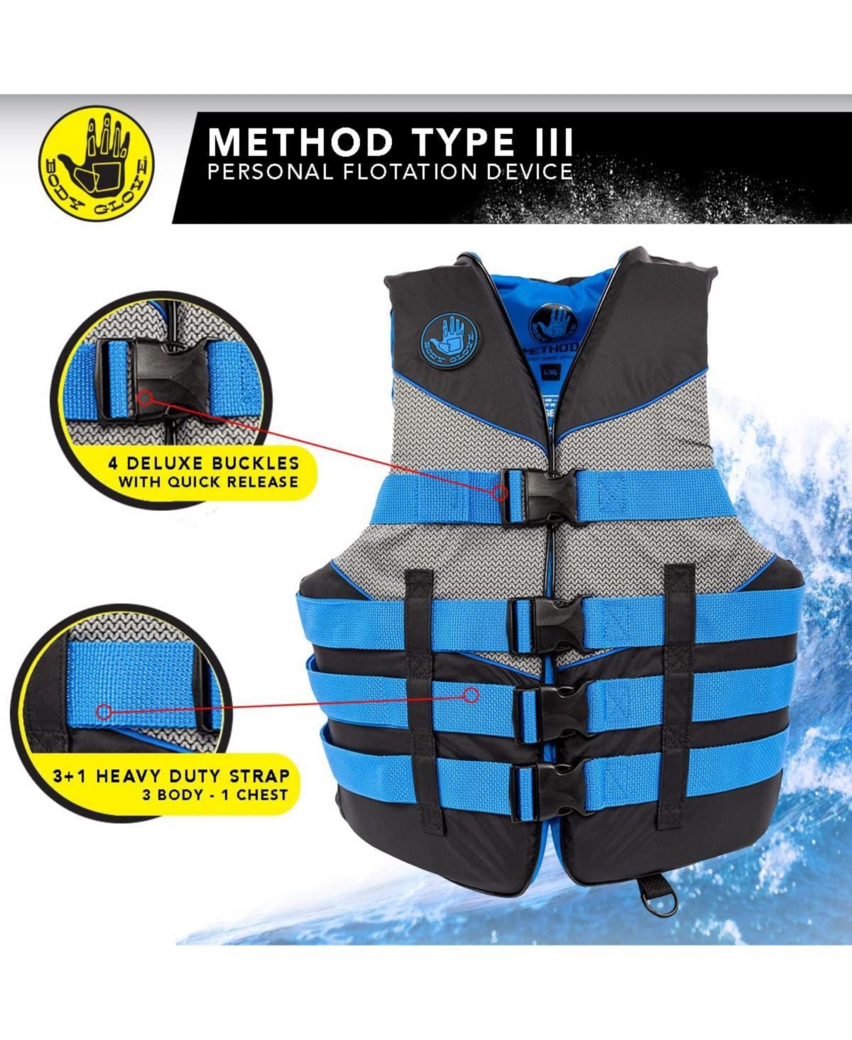 Body Glove Pfd Life Vest, Uscg Approved Type Iii Lightweight Safety Life Jacket