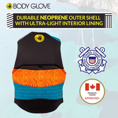 Phantom Men's Life Vest, Lightweight Neoprene Life Jacket for Boating Fishing Kayaking Rafting Paddling