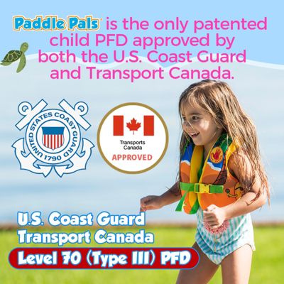 Paddle Pals Splash Child Swim Vest, Toddler Floatie - PFD Life Jacket for Kids