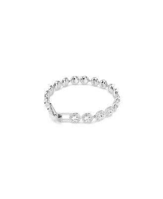 Round Cut White Rhodium Plated Una Bracelet