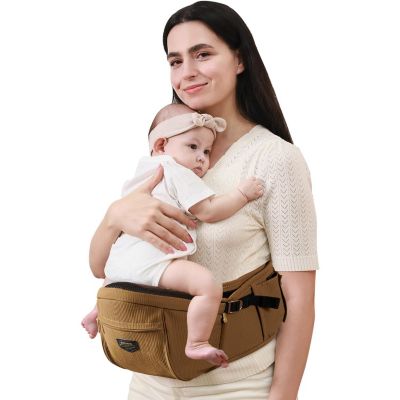 Sunveno Breathable Ergonomic Baby Hip Seat Carrier - Brown 40$