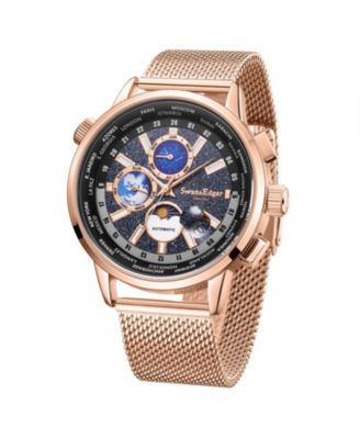 SE1945 Swan & Edgar Hand Assembled Welkin Automatic Rose Black