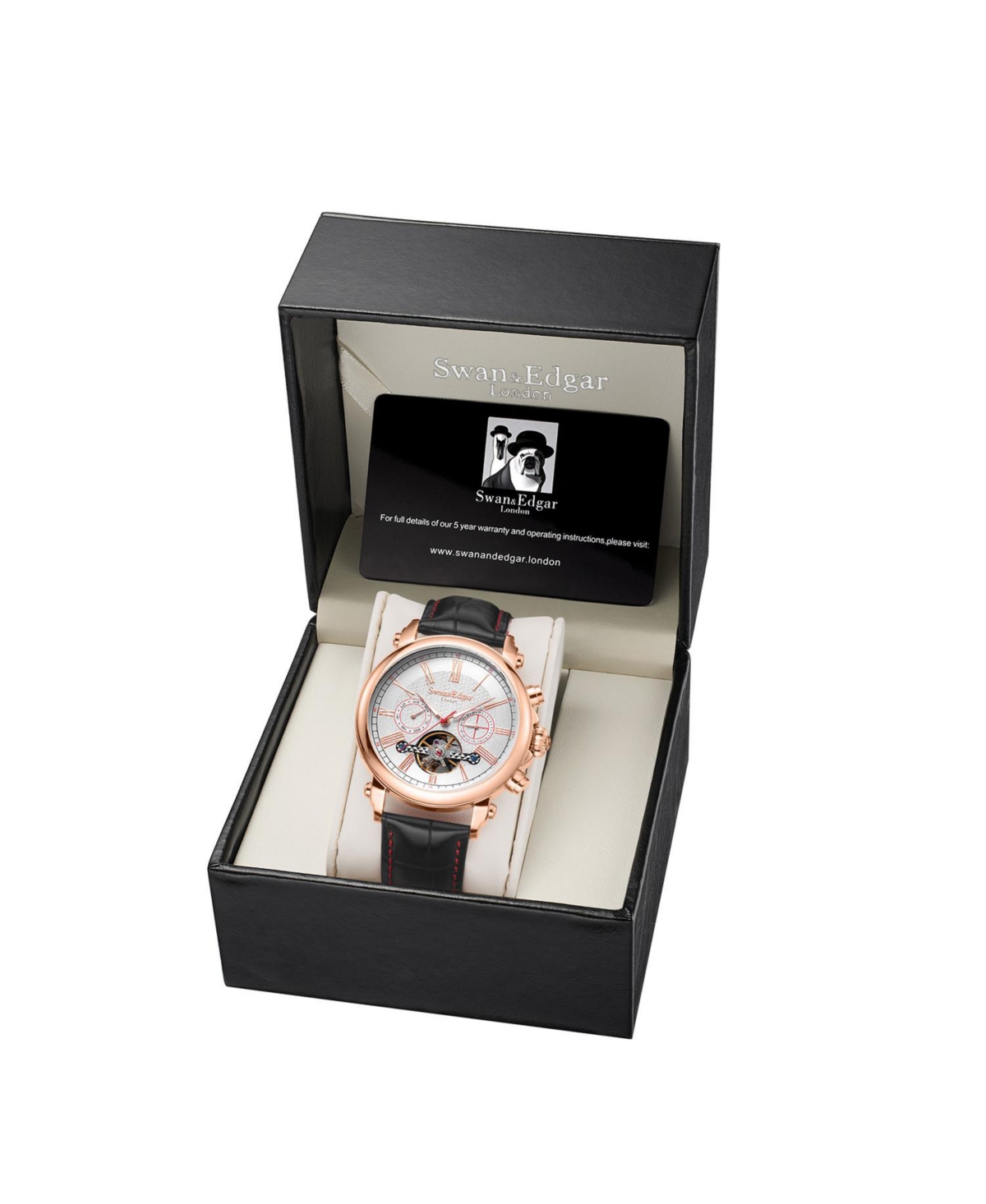 Swan and Edgar SE1900 Swan & Edgar Hand Assembled Scholar Automatic- Rose white