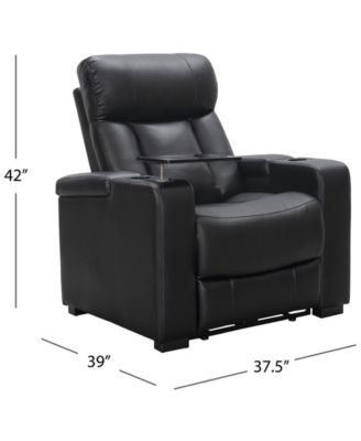 38" Polyurethane Leather Power Recliner