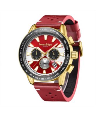 SE1782 Swan & Edgar Hand Assembled Mechanical Quartz Racer Gold