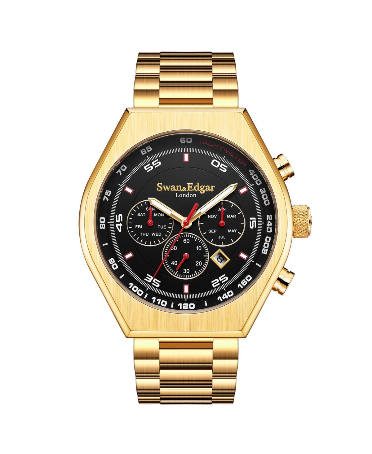 SE01212 Swan & Edgar Hand Assembled Contemporary Classic Automatic Gold - Gold