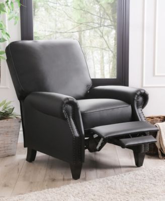 33" Pushback Polyurethane Leather Recliner