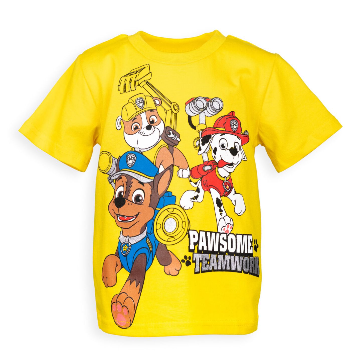Футболки Paw Patrol Nickelodeon 4-Pack Short Sleeve T-Shirts для мальчиков-малышей, цвет: Красный оранжевый жёлтый — фото 6