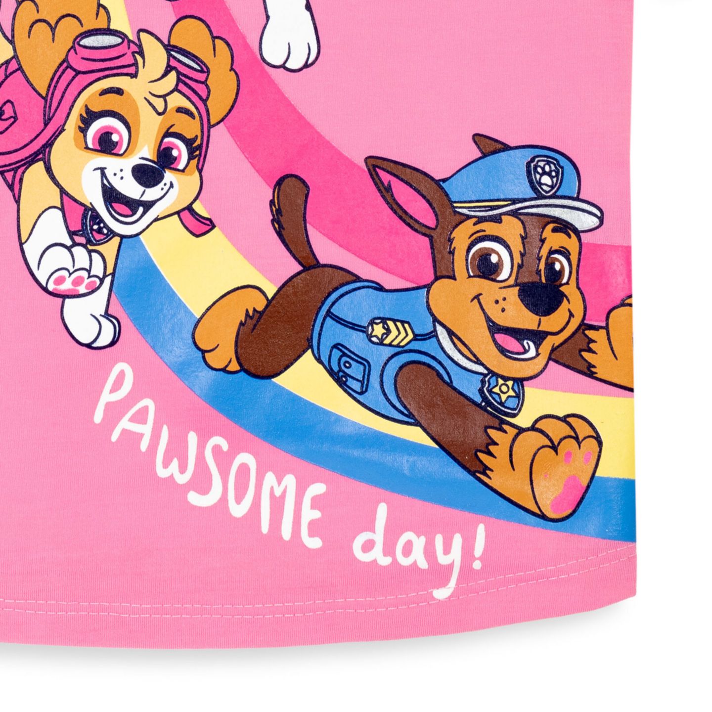 Детский комплект Paw Patrol для девочек: футболка и леггинсы, Rubble, Marshall, Chase, цвет: Розовый синий — фото 5