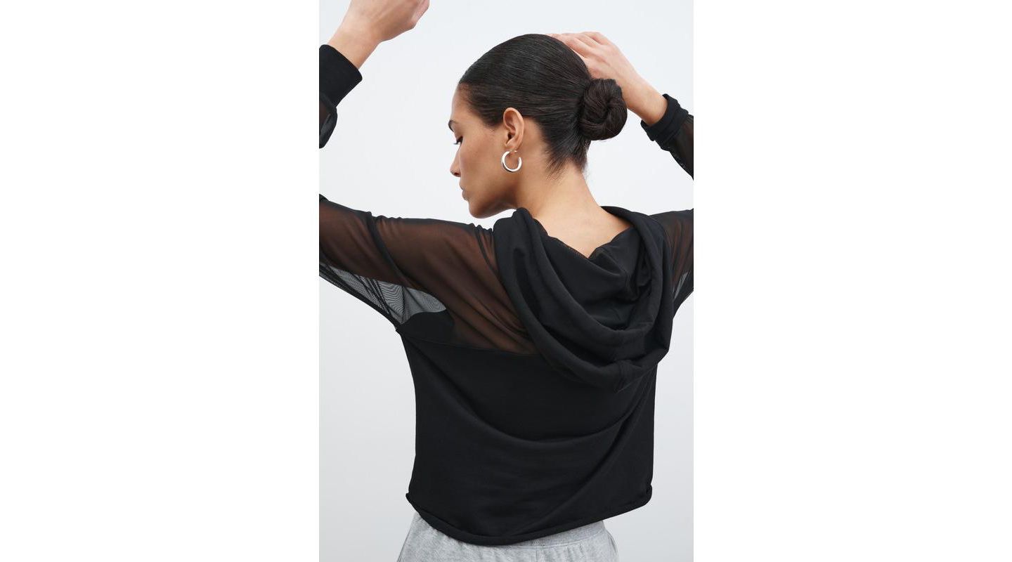 Женское худи Marcella Park Sheer Mesh-Sleeve Lightweight Relaxed — фото 2