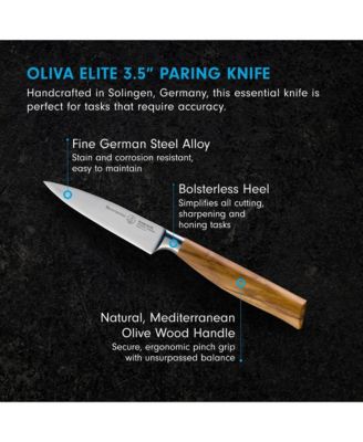 Oliva Elite Spear Point Paring Knife, 3.5"