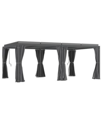 12'x19' Aluminum Pergola with Adjustable Roof,