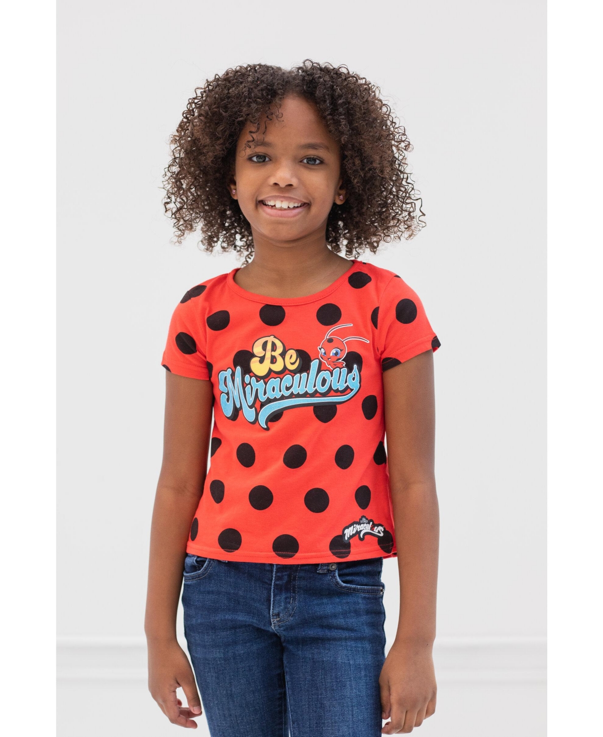 Miraculous Toddler Girls Ladybug Cat Noir Rena Rouge 2 Pack T-Shirts to -red