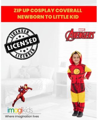 Baby Boys Baby Avengers Spider-Verse Spider-Man Venom Iron Man Zip Up Cosplay Coverall Newborn to