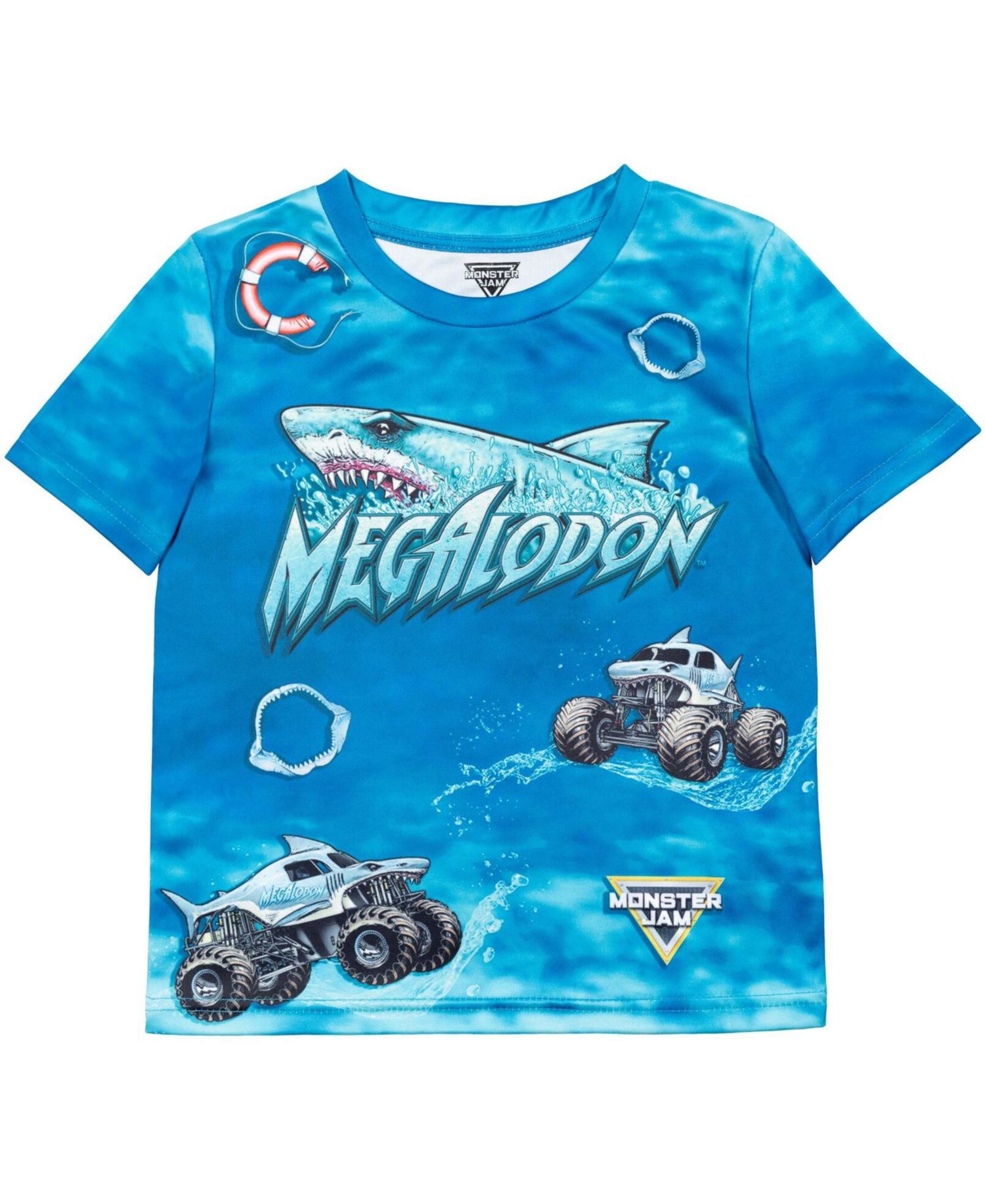 Boys 3 Pack T-Shirts to Grave Digger El Toro Loco Megalodon
