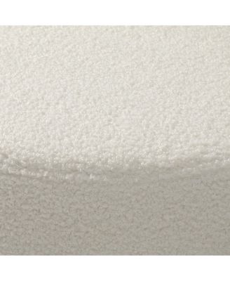 Mid-Century Modern Upholstered Sherpa Round Dining Chairs (Set of 6)