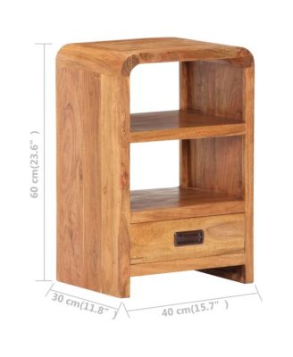 Bedside Table 15.7"x11.8"x23.6" Solid Acacia Wood Honey Finish