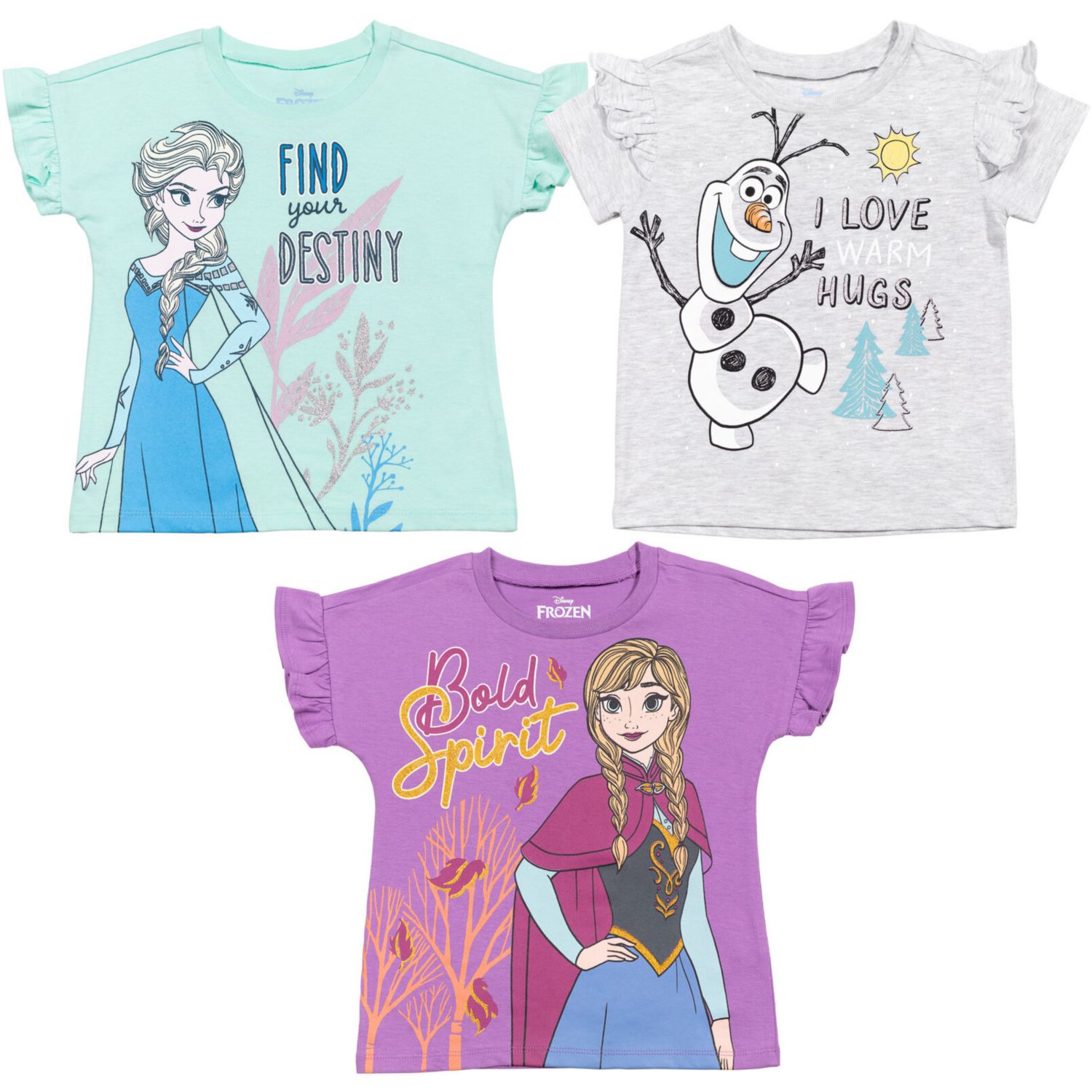 Toddler Girls 3 Pack T-Shirts
