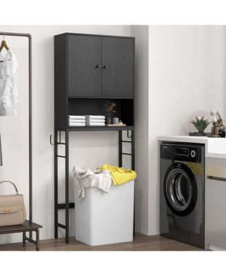 Over The Toilet Storage Cabinet Free Standing Toilet Rack with Adjustable Shelf