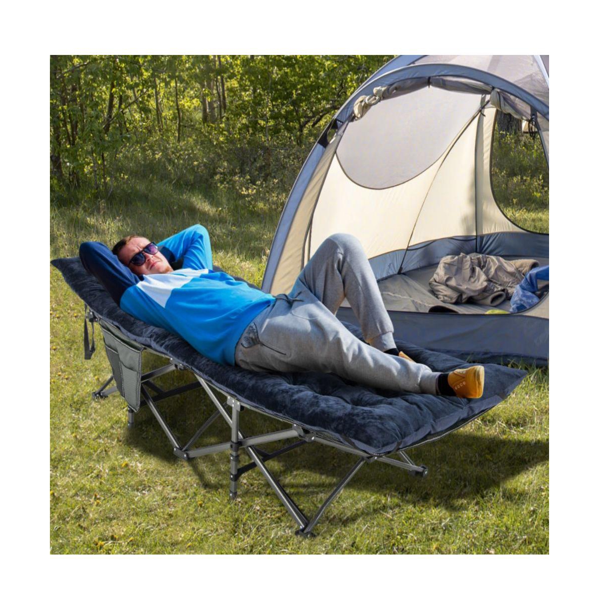 Vebreda 75 x Camping Cot Pads with Soft and Breathable Crystal Velvet