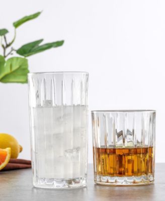 Alina Ribbed Glass Drinkware Set