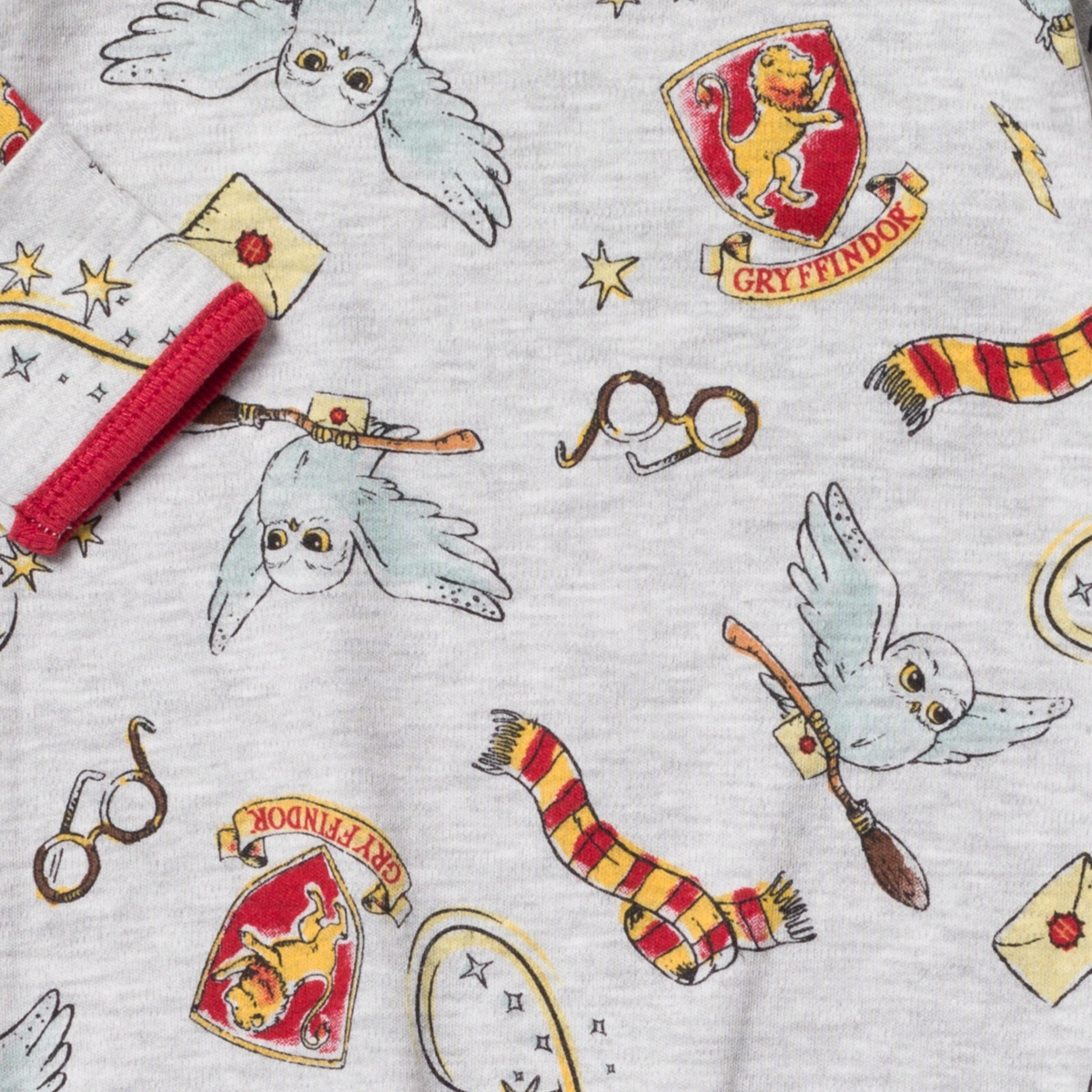 Harry Potter Baby Boys Hedwig Owl Baby Long Sleeve Swaddle Sleeper Gowns -/ gray