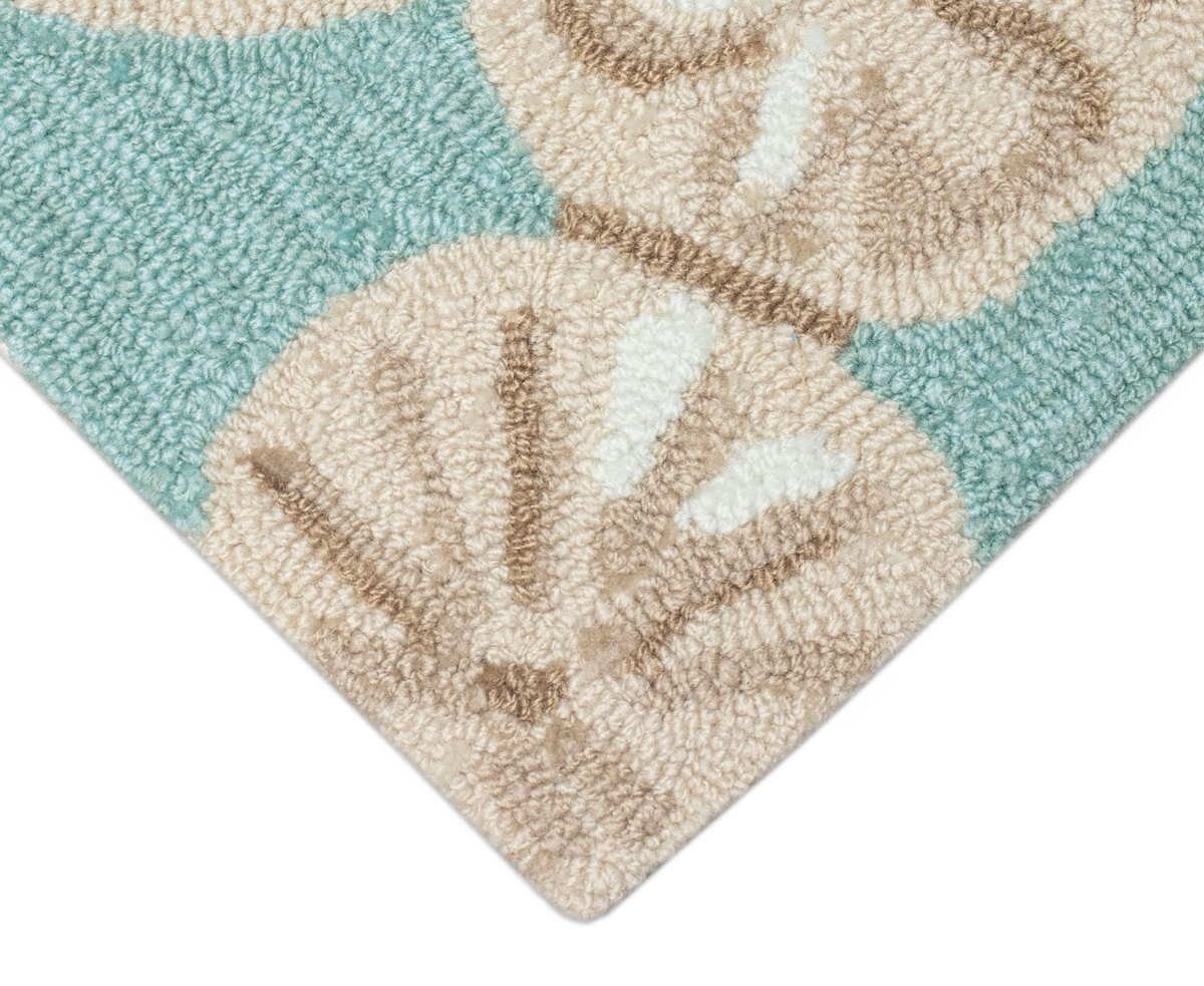 Liora Manne Capri Sea Biscuit 2'x8' Runner Area Rug In Aqua
