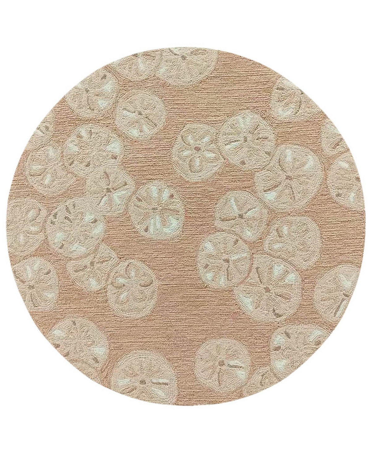 Liora Manne Capri Sea Biscuit 3'x3' Round Area Rug In Camel