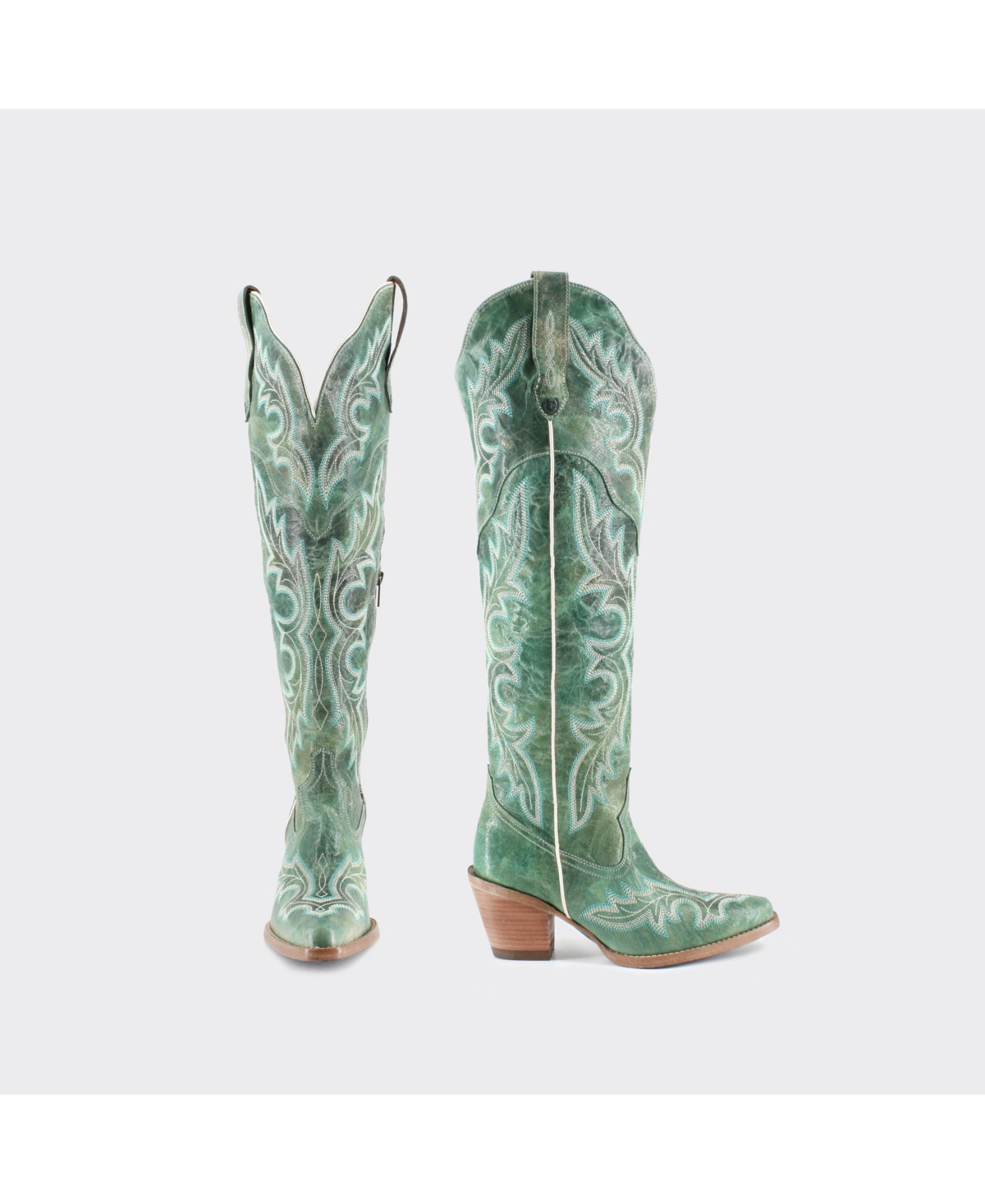 Buck & Brana Julia Leather Cowgirl Boots - Sophisticated Western Footwear By