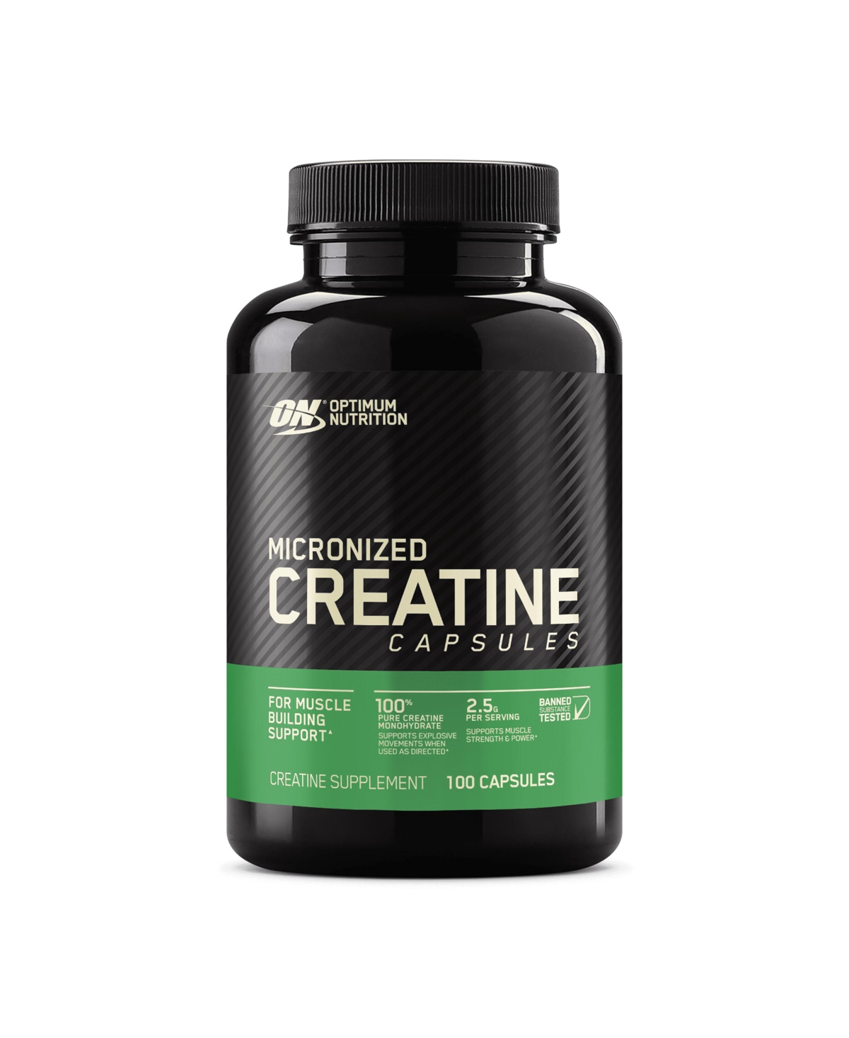Optimum Nutrition Optimum Nutrition, Micronized Creatine Monohydrate Capsules - Black