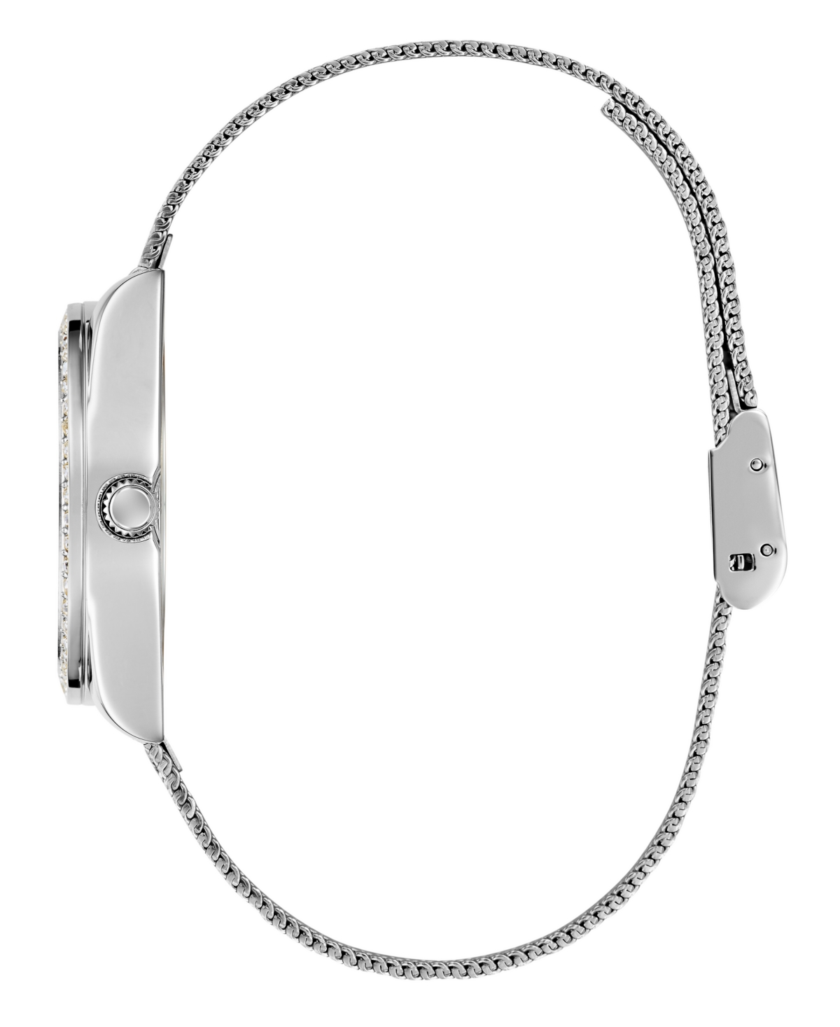 Guess Women's Analog Silver Mesh Watch 32mm In Silver