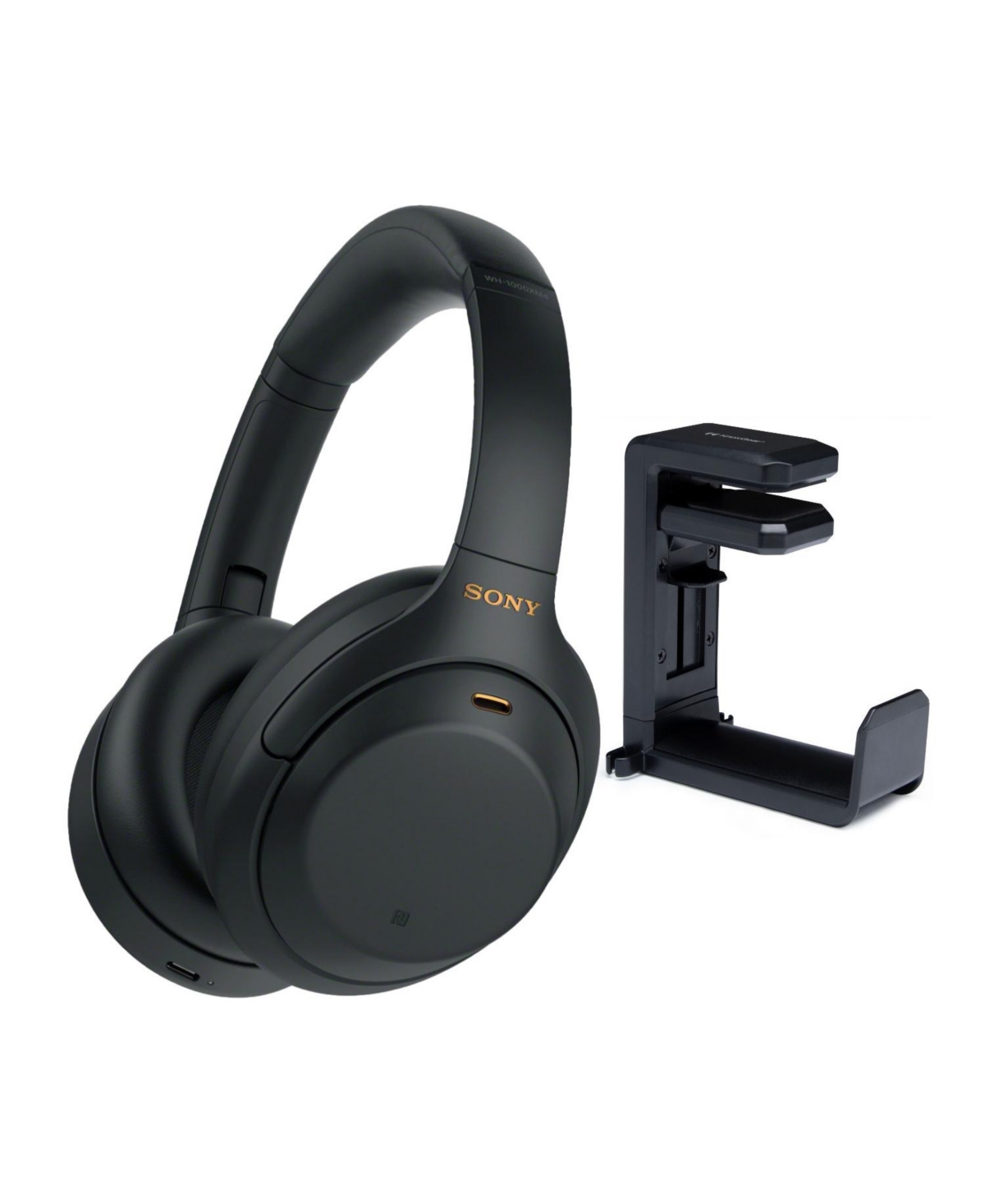 Sony Wh-1000XM4 Wireless Noise Canceling Over-Ear Headphones Bundle - Black