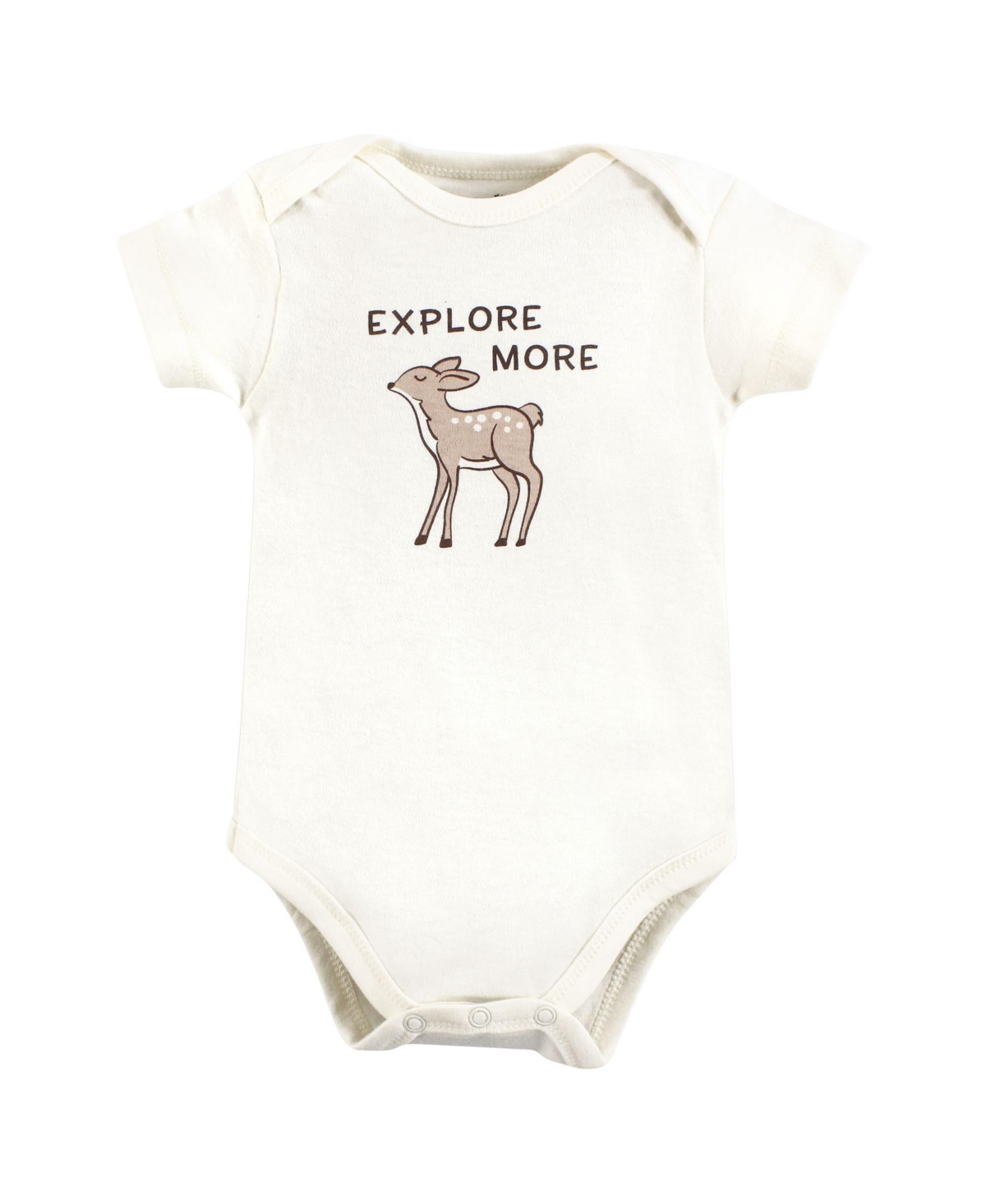 Touched by Nature Baby Boys Organic Cotton Bodysuits, Months - Dreamy woodland