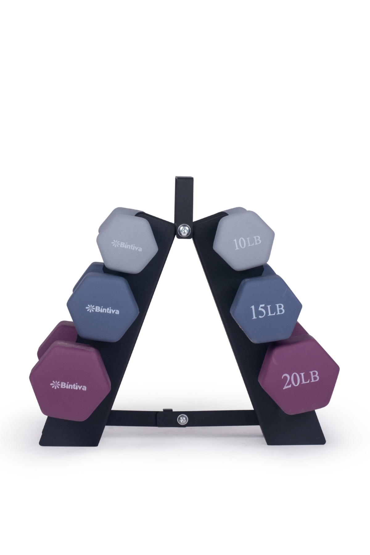 Earthtone Dumbbell Kit With Stand - 5lbs,8lbs,10lbs,15lbs,20lbs-5 Tier