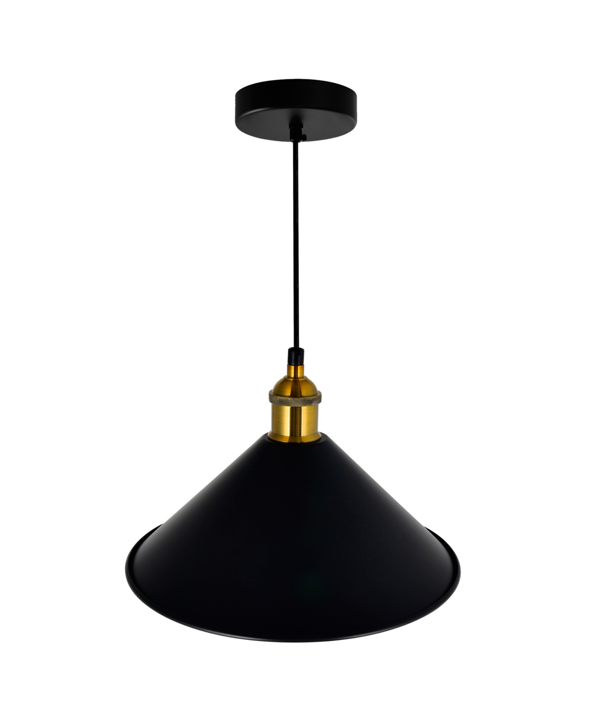 Cwi Lighting 8" Metal Brave 1 Light Mini Pendant In Black