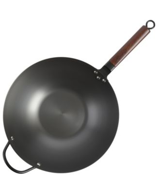 14-Inch Carbon Steel Flat Bottom Wok
