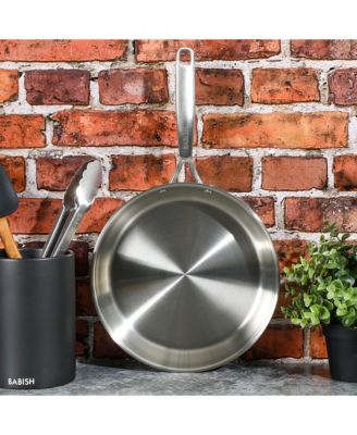 10 Inch Stainless Steel Triply Professional Grade Fry Pan