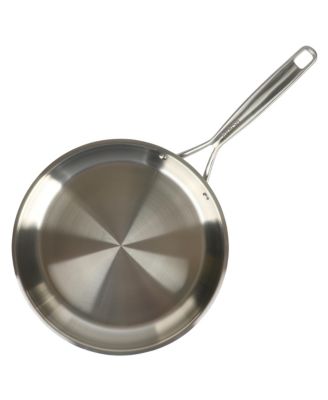 12 Inch Stainless Steel Triply Professional Grade Fry Pan w/ Stainless Lid