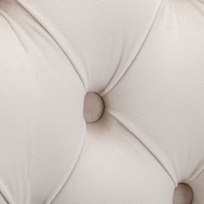 Set of 2 Contemporary Velvet Beige Dining Chairs