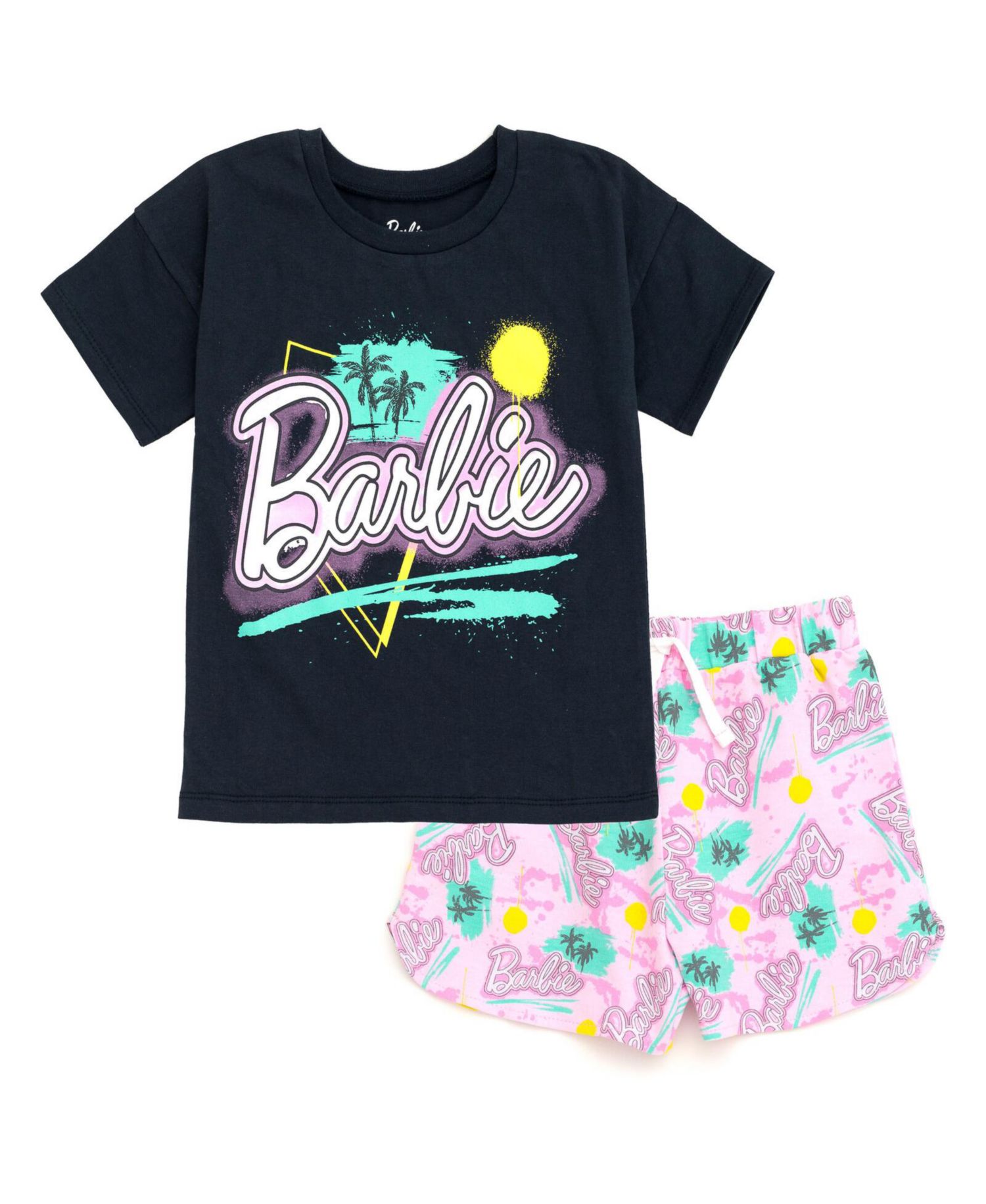 Toddler Girls T-Shirt and French Terry Shorts Outfit Set