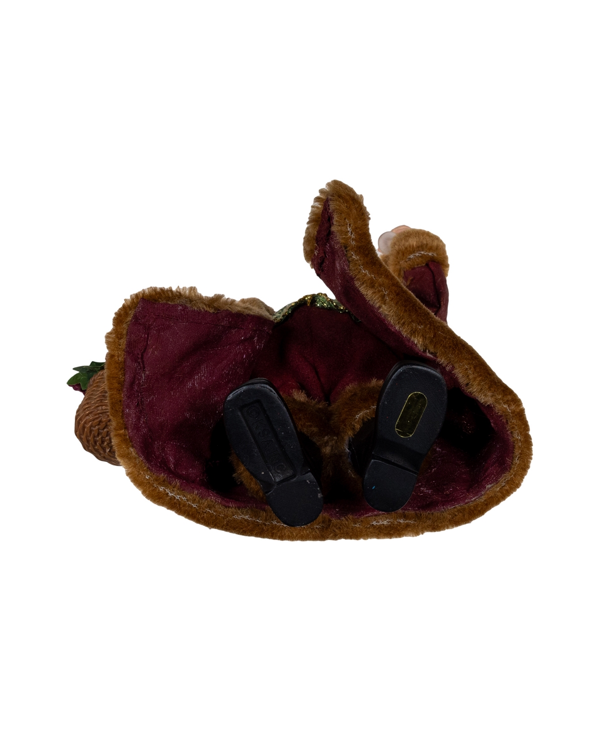 Kurt Adler 10.5-Inch Fabriche Wine Santa