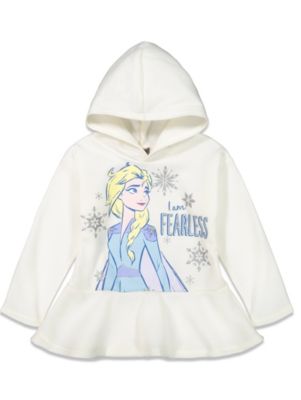 Big Girls Queen Elsa Fleece Peplum Hoodie and Leggings Outfit Set
