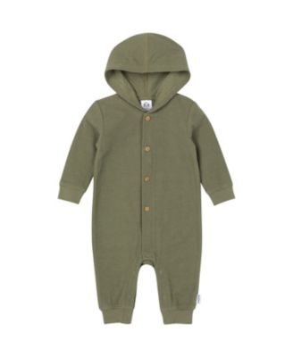 Baby Boys Hooded Long Sleeve Romper