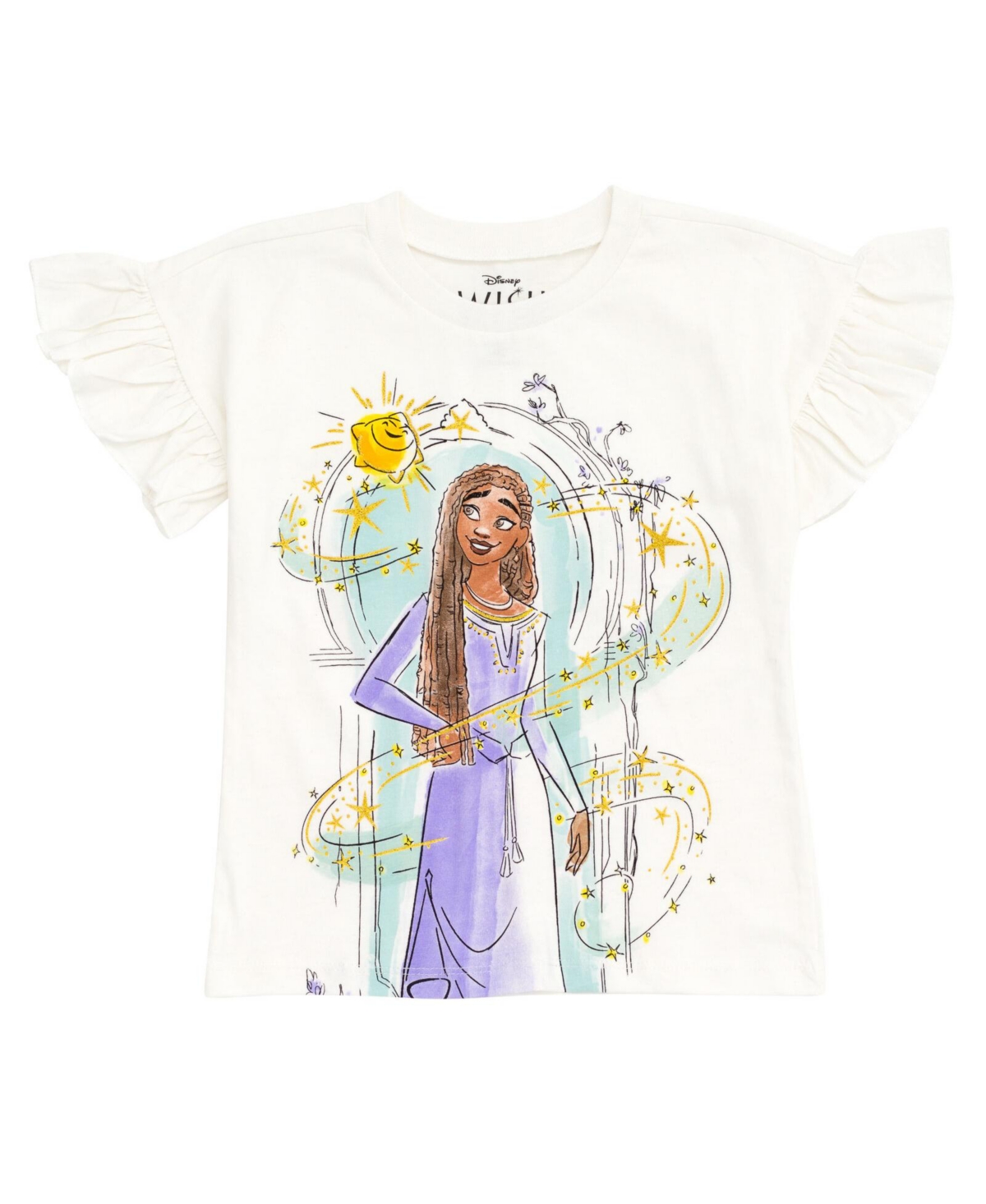 Disney Toddler Girls Wish Asha Star T-Shirt and Leggings Outfit Set to -/ purple