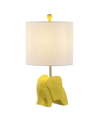 Koda 17.5" Eclectic Southwestern Resin/Iron Elephant LED Kids' Table Lamp, Yellow