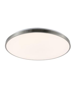 Astrid 21.25" 1-Light Modern Minimalist Iron Circle Integrated LED Flush Mount, Brushed Nickel