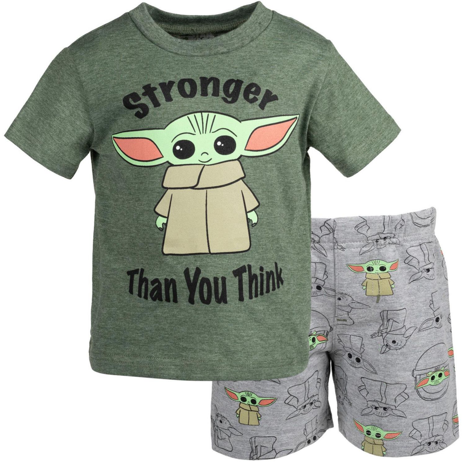 Star Wars The Mandalorian Grogu Boys' 2-Piece T-Shirt and Shorts Set