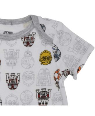 Baby Boys Chewbacca C-3PO R2-D2 Darth Vader Yoda 5 Pack Short Sleeve Bodysuits Newborn to