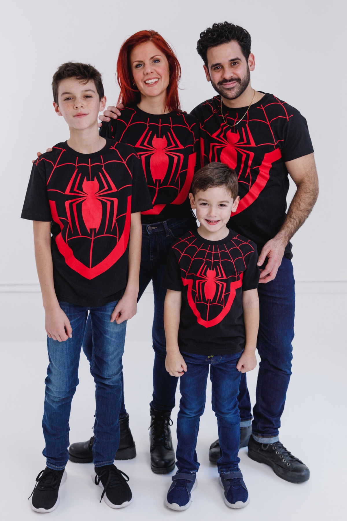 Marvel Boys Spider-Man Matching Family Cosplay T-Shirt to Adult - miles morales
